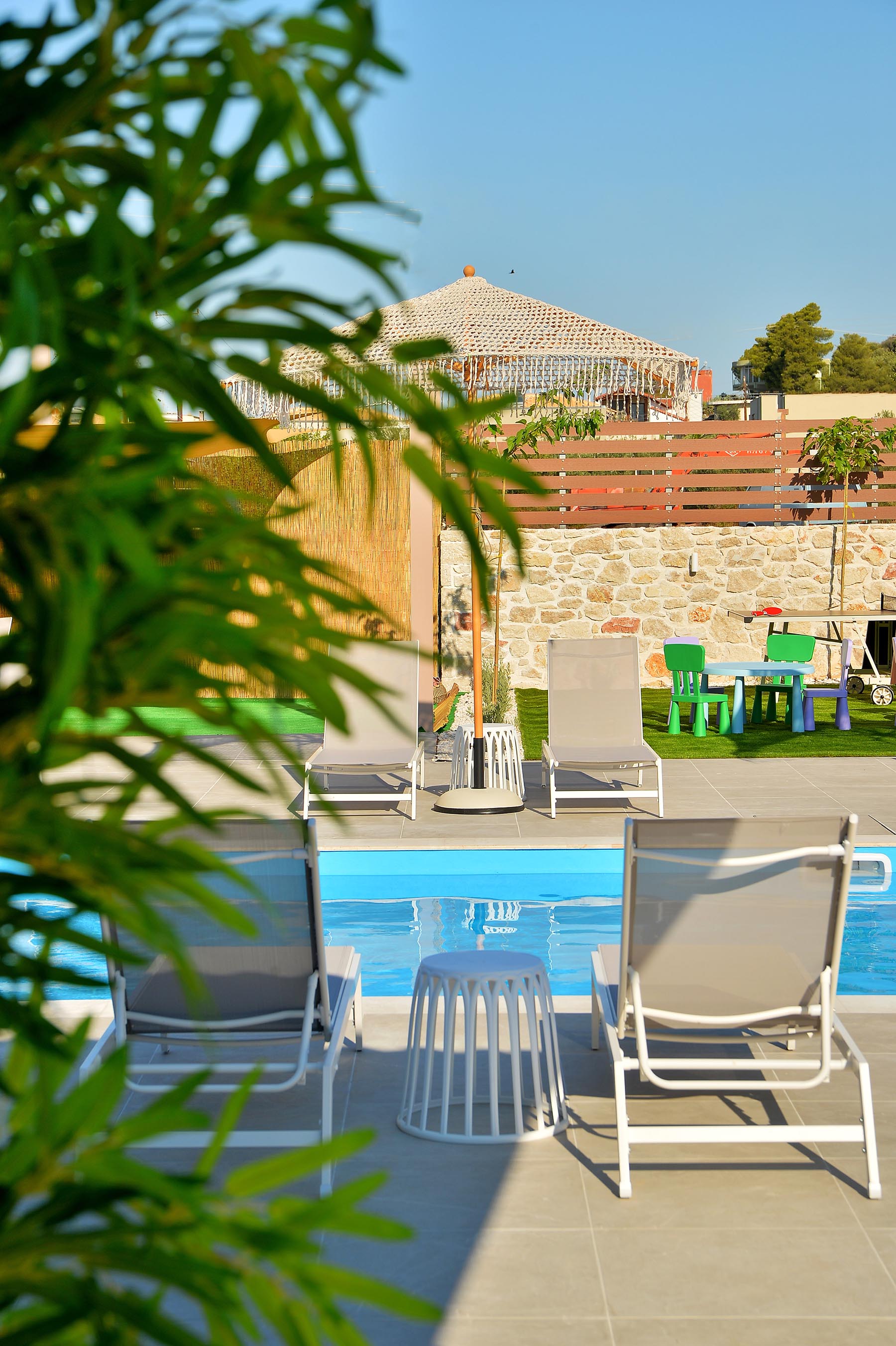 Holiday living pool and lounge area